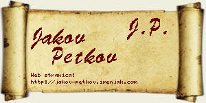 Jakov Petkov vizit kartica